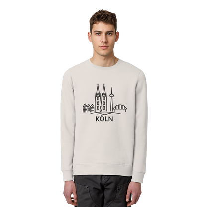 Köln Skyline (großer Druck auf der Brust) - Organic Basic Unisex Sweatshirt