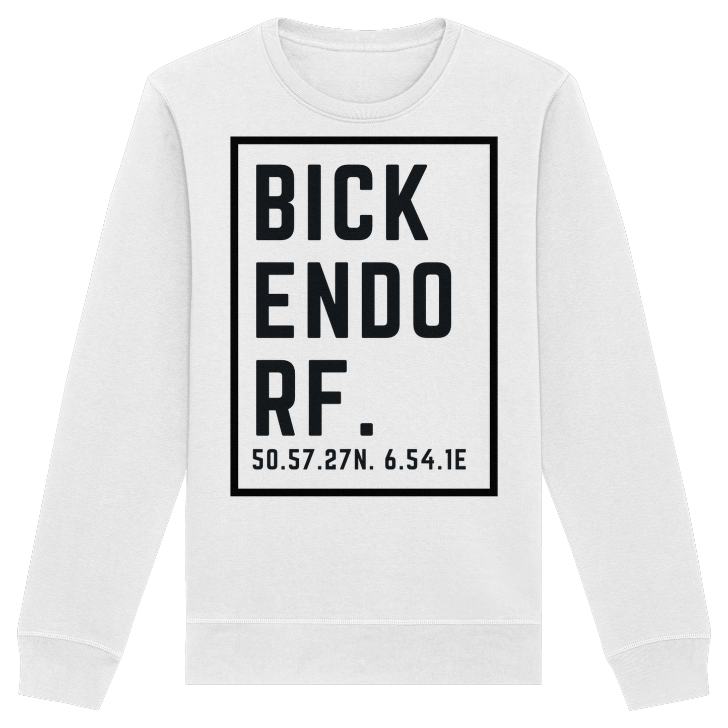 Bickendorf Koordinaten (großer Druck auf der Brust) - Organic Basic Unisex Sweatshirt