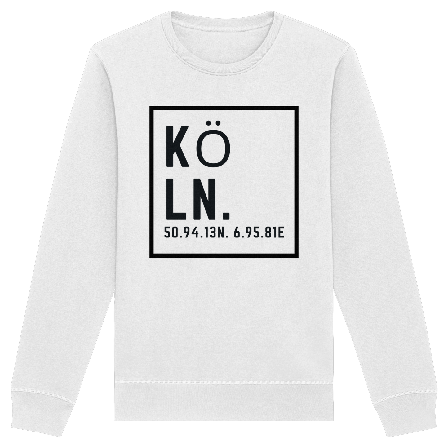 Köln Koordinaten (großer Druck auf der Brust) - Organic Basic Unisex Sweatshirt