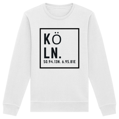 Köln Koordinaten (großer Druck auf der Brust) - Organic Basic Unisex Sweatshirt