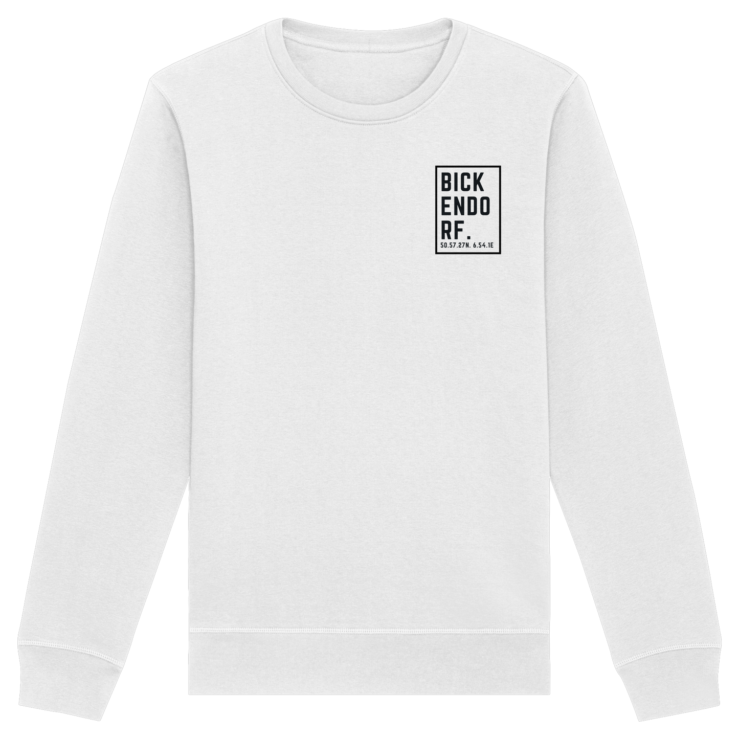 Bickendorf Koordinaten (kleiner Druck auf der Brust) - Organic Basic Unisex Sweatshirt