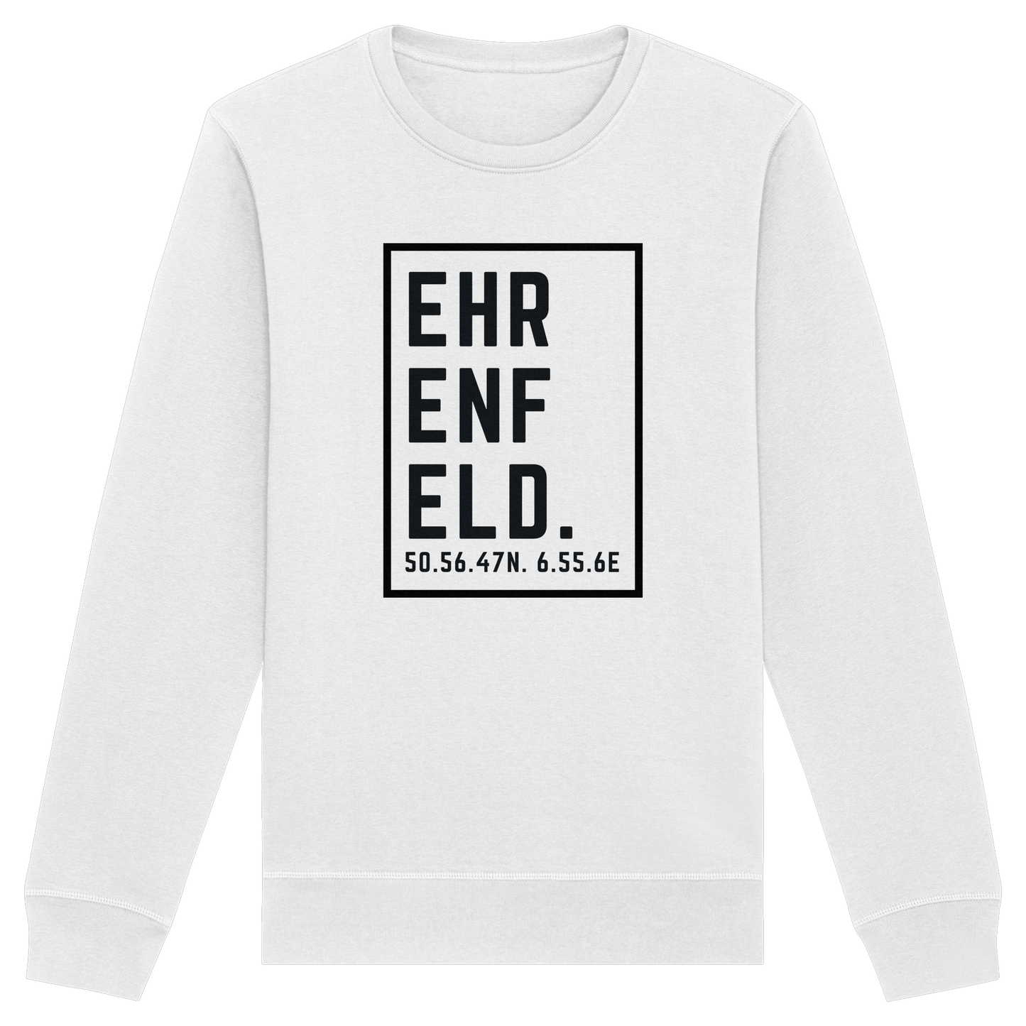 Ehrenfeld Koordinaten (großer Druck auf der Brust) - Organic Basic Unisex Sweatshirt