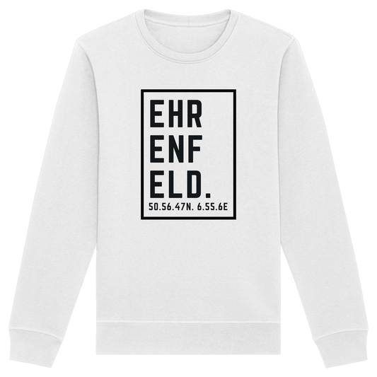 Ehrenfeld Koordinaten (großer Druck auf der Brust) - Organic Basic Unisex Sweatshirt