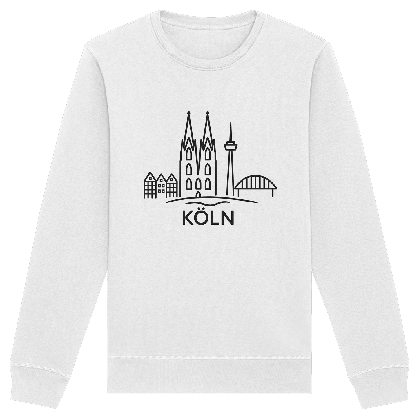 Köln Skyline (großer Druck auf der Brust) - Organic Basic Unisex Sweatshirt