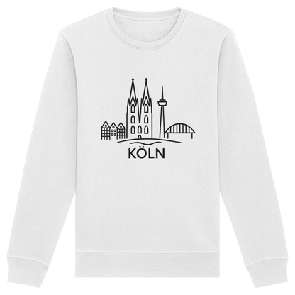 Köln Skyline (großer Druck auf der Brust) - Organic Basic Unisex Sweatshirt