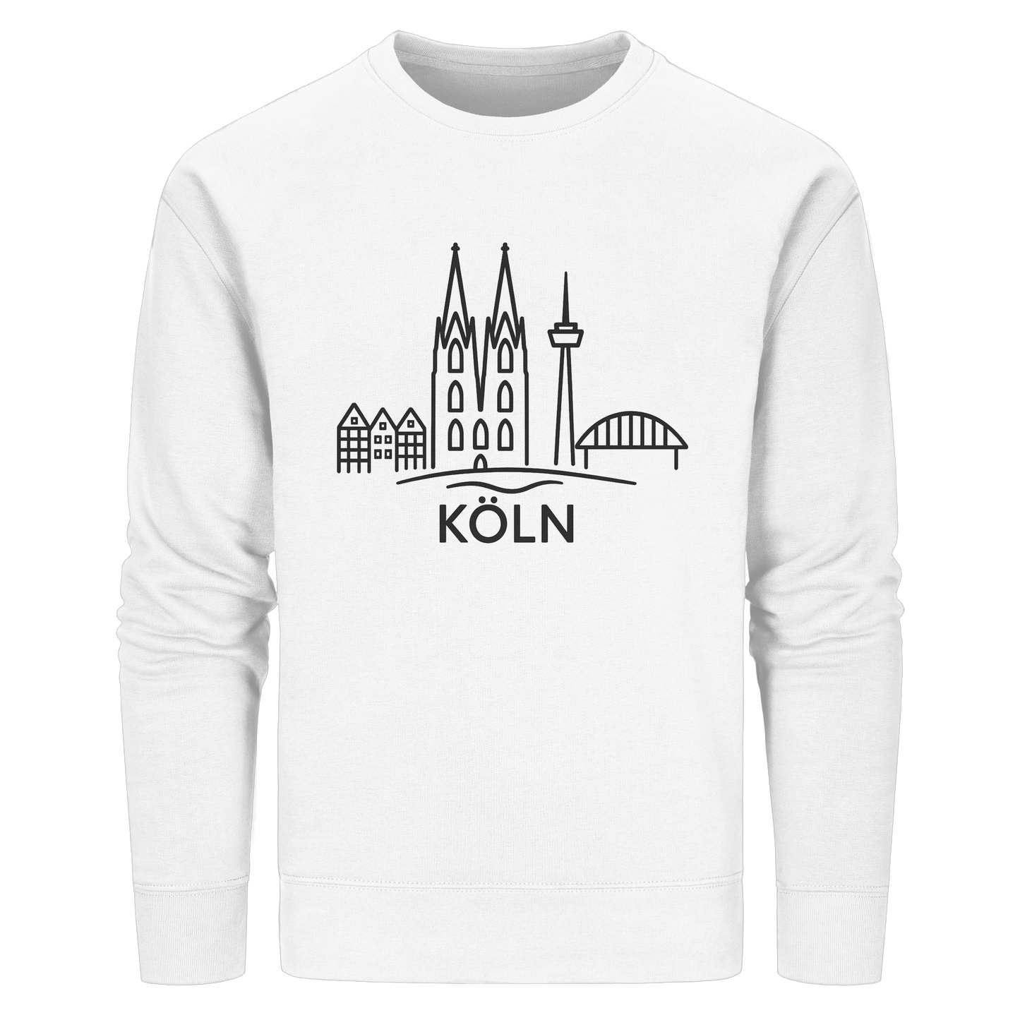 Köln Skyline (großer Druck auf der Brust) - Organic Basic Unisex Sweatshirt