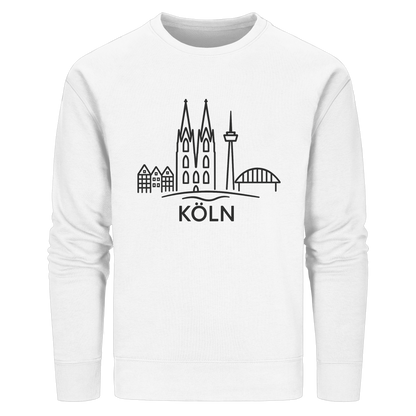Köln Skyline (großer Druck auf der Brust) - Organic Basic Unisex Sweatshirt