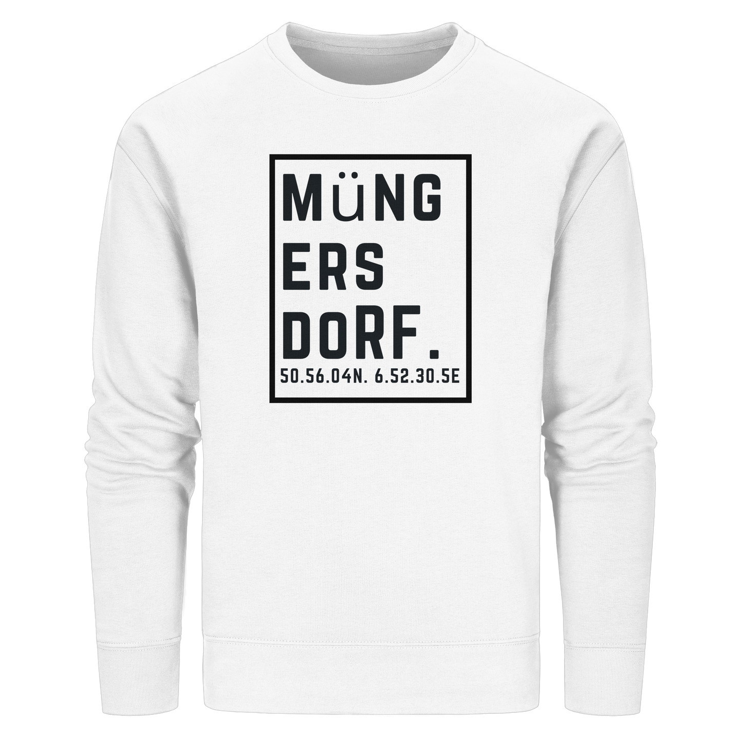 Müngersdorf Koordinaten (großer Druck auf der Brust) - Organic Basic Unisex Sweatshirt
