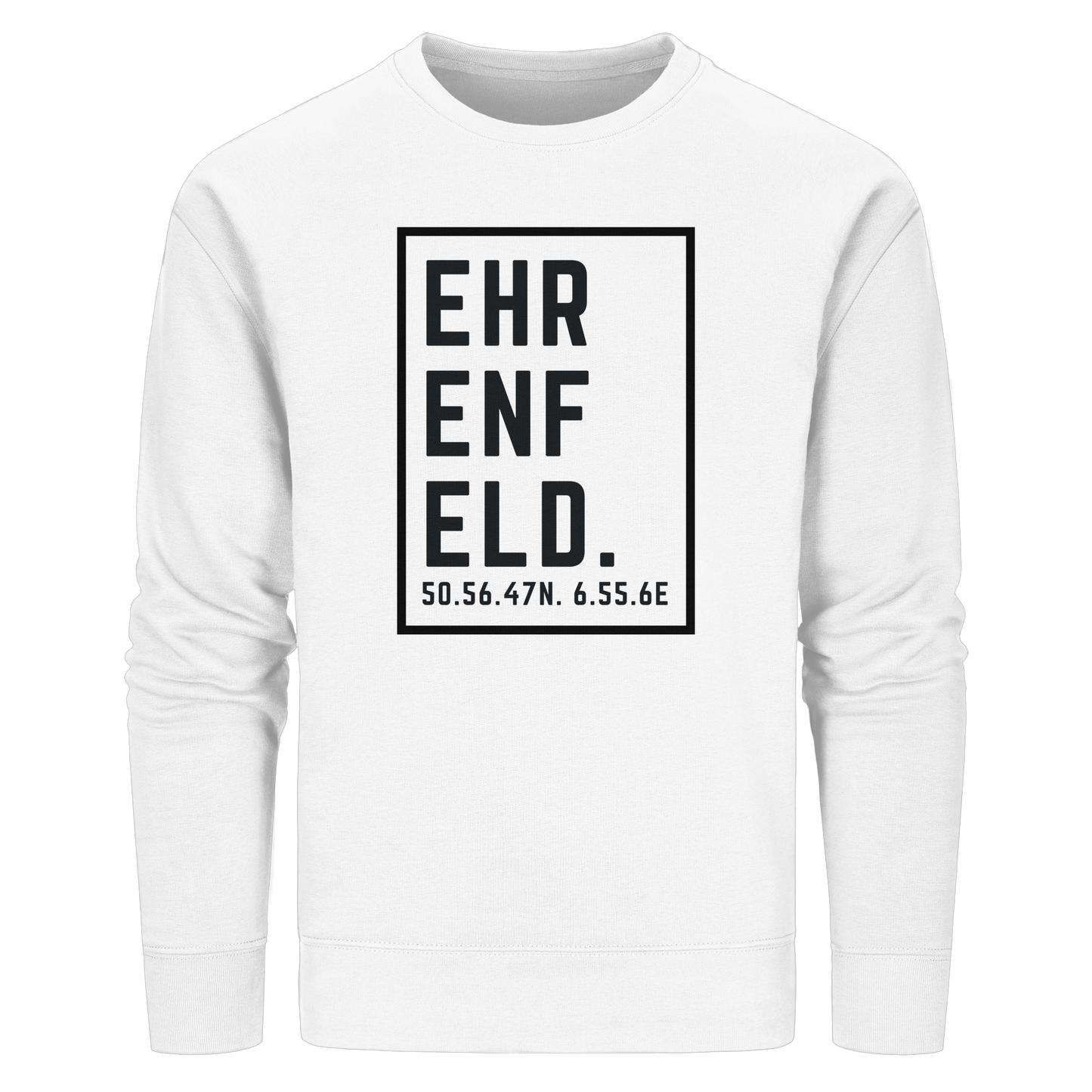Ehrenfeld Koordinaten (großer Druck auf der Brust) - Organic Basic Unisex Sweatshirt