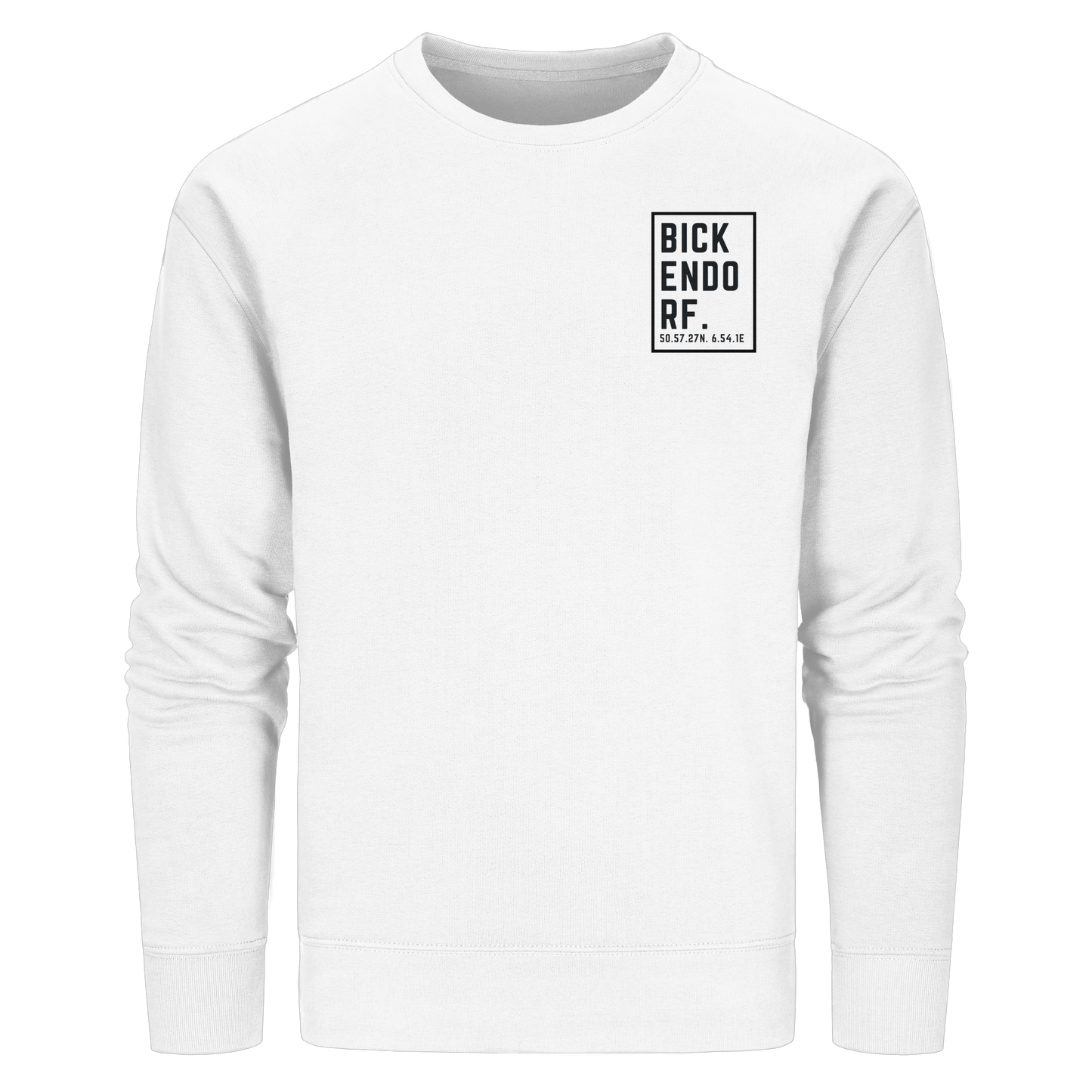 Bickendorf Koordinaten (kleiner Druck auf der Brust) - Organic Basic Unisex Sweatshirt