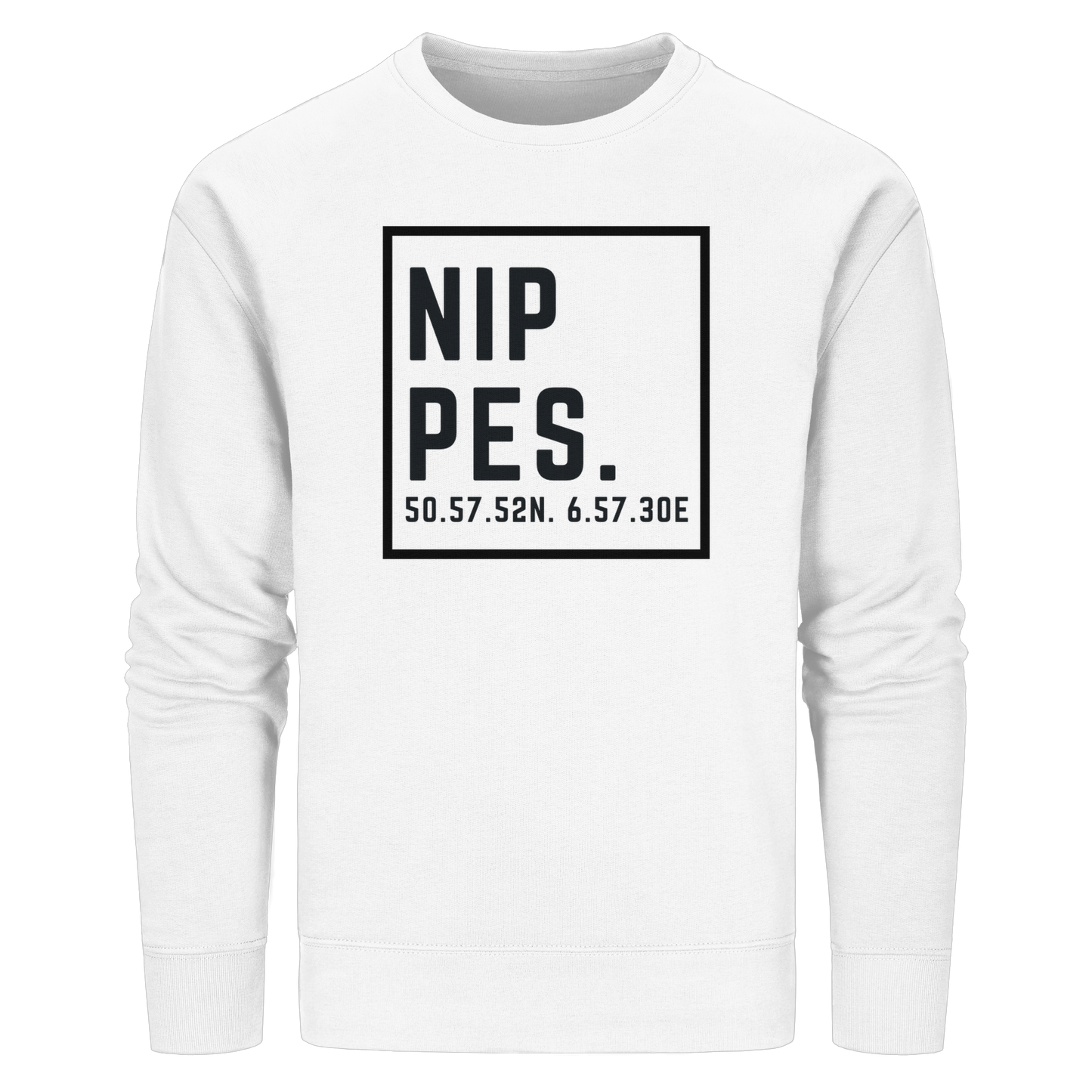 Nippes Koordinaten (großer Druck auf der Brust) - Organic Basic Unisex Sweatshirt