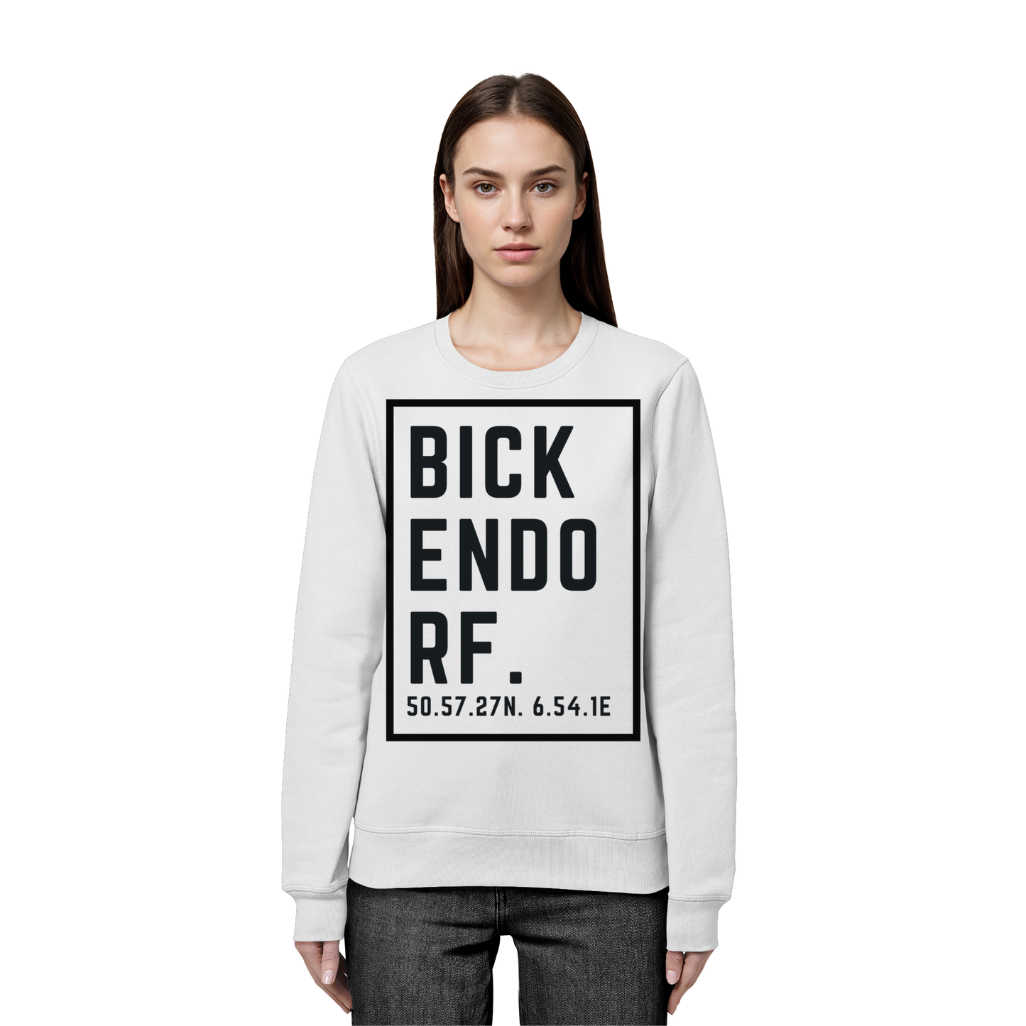 Bickendorf Koordinaten (großer Druck auf der Brust) - Organic Basic Unisex Sweatshirt