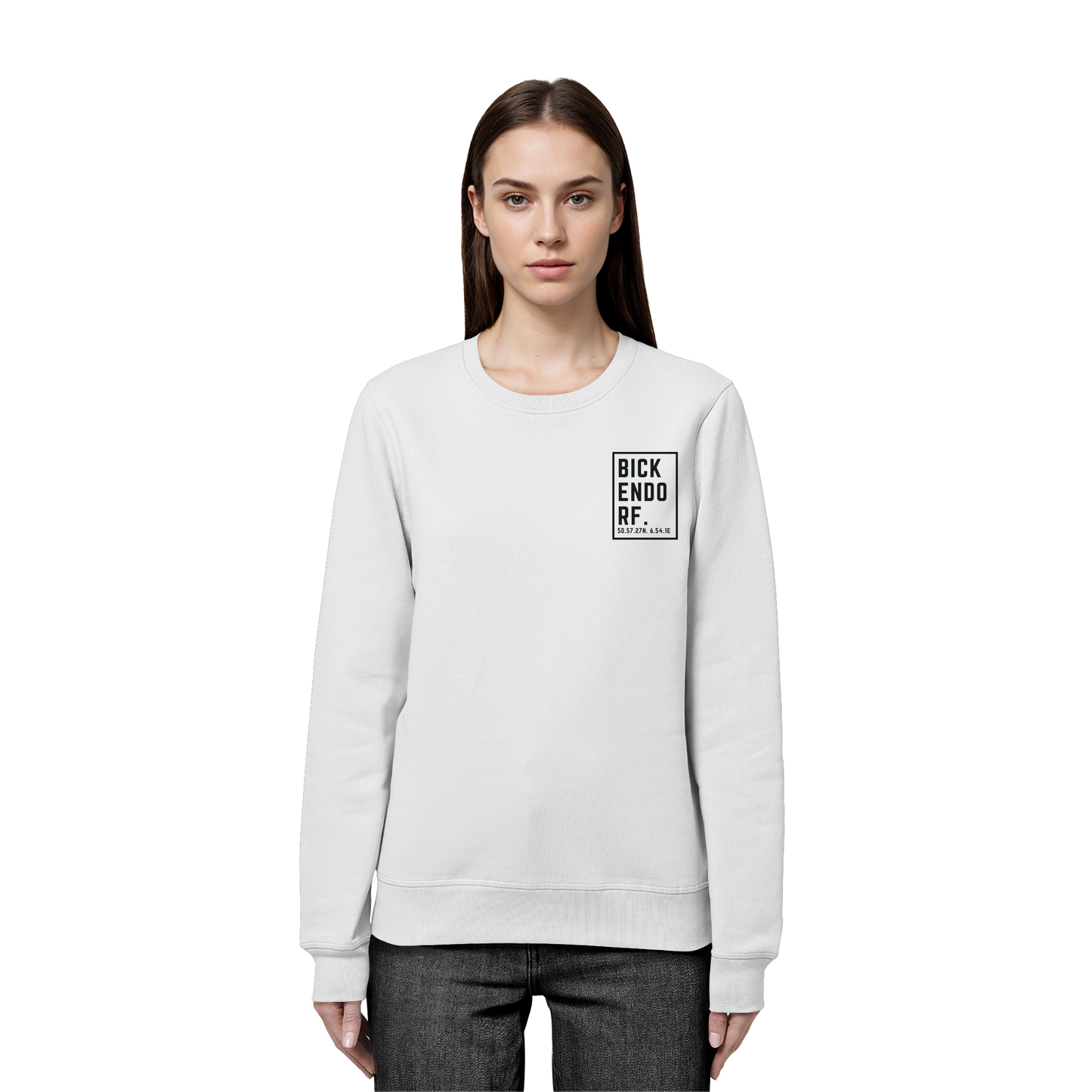 Bickendorf Koordinaten (kleiner Druck auf der Brust) - Organic Basic Unisex Sweatshirt