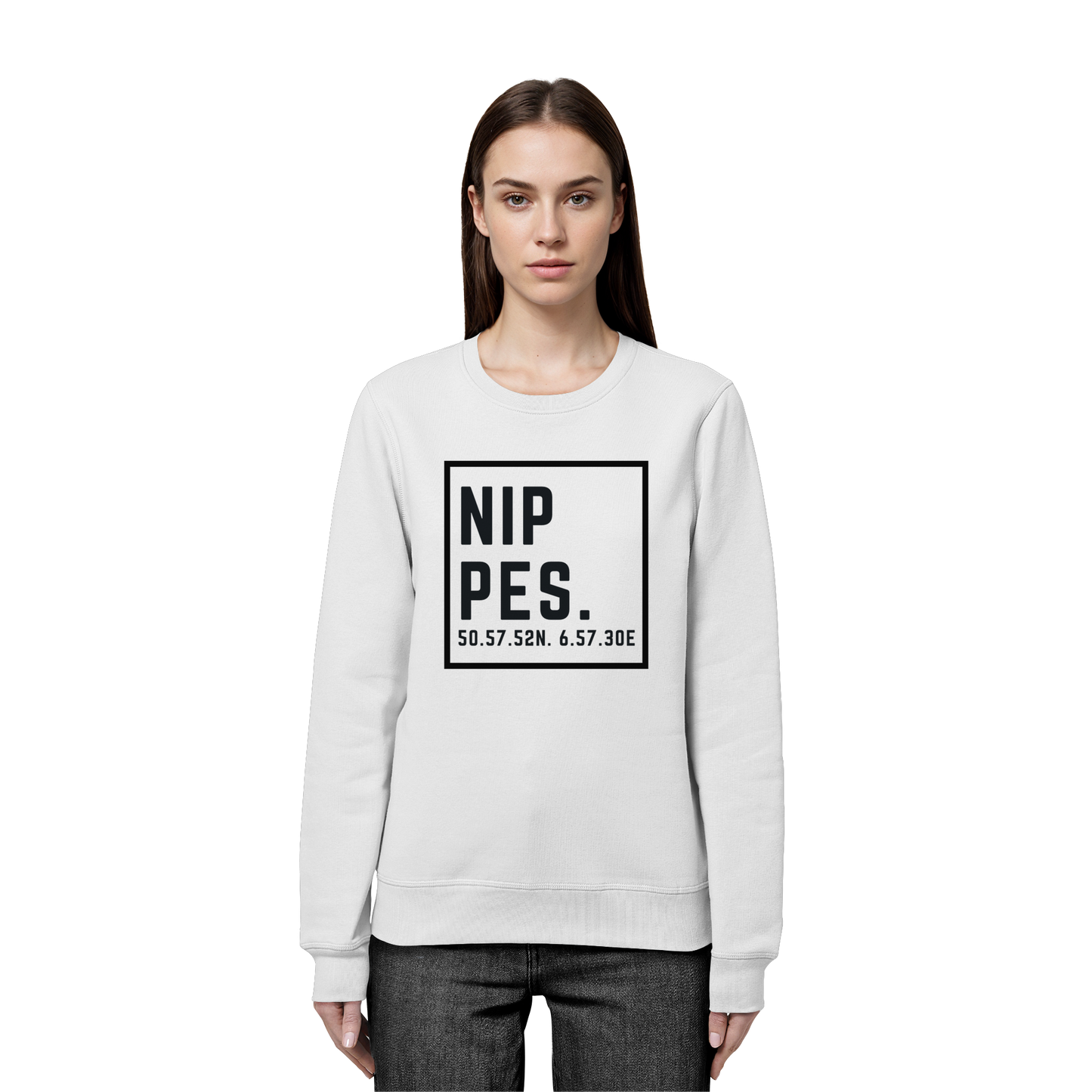 Nippes Koordinaten (großer Druck auf der Brust) - Organic Basic Unisex Sweatshirt