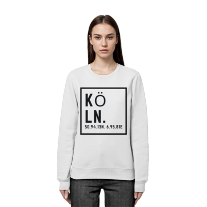 Köln Koordinaten (großer Druck auf der Brust) - Organic Basic Unisex Sweatshirt