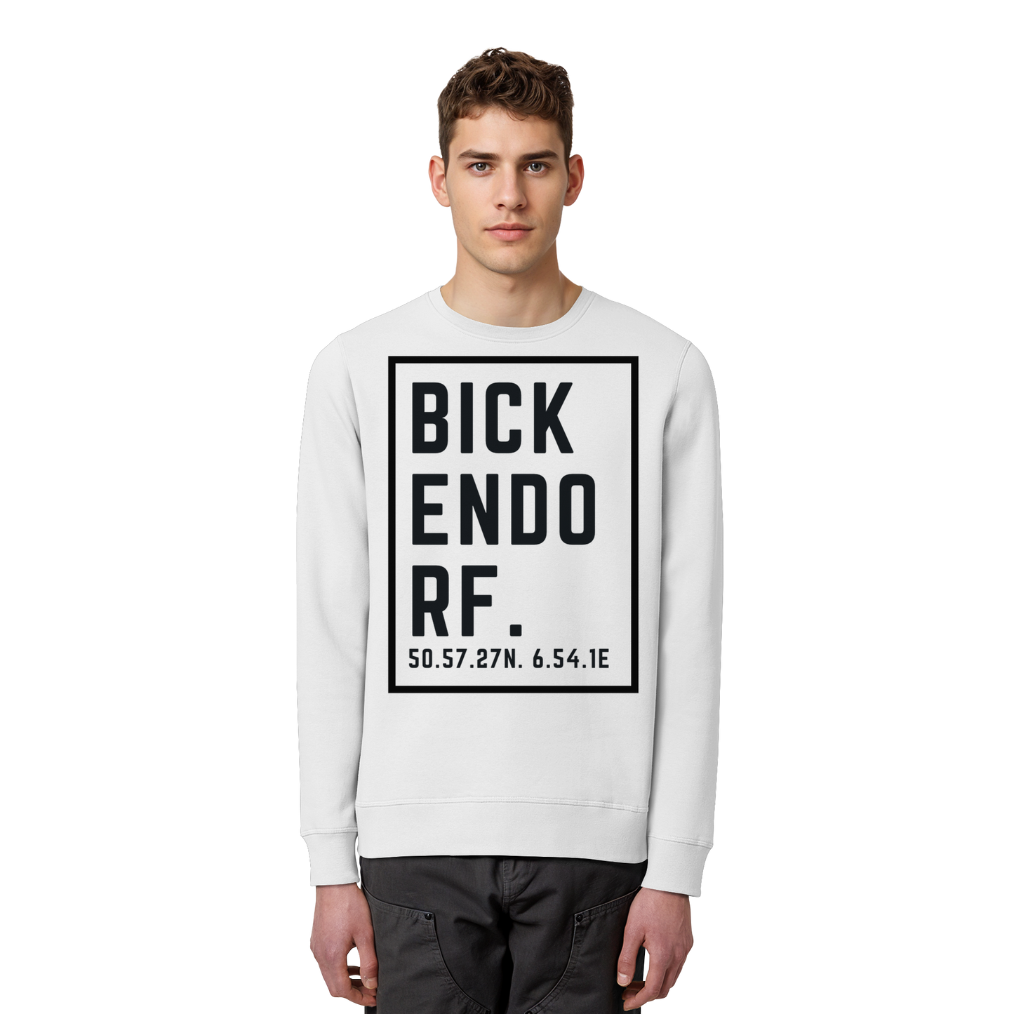 Bickendorf Koordinaten (großer Druck auf der Brust) - Organic Basic Unisex Sweatshirt