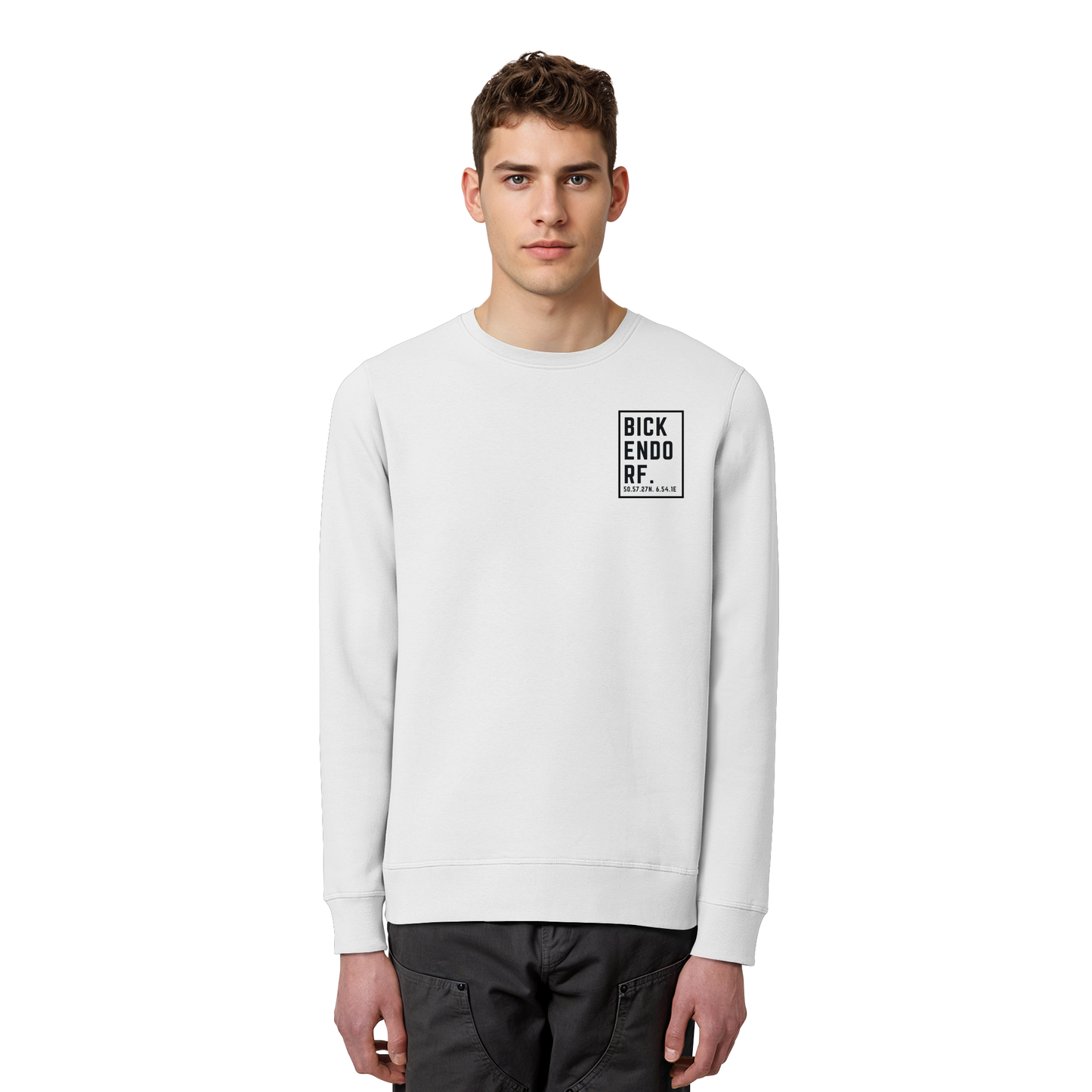 Bickendorf Koordinaten (kleiner Druck auf der Brust) - Organic Basic Unisex Sweatshirt
