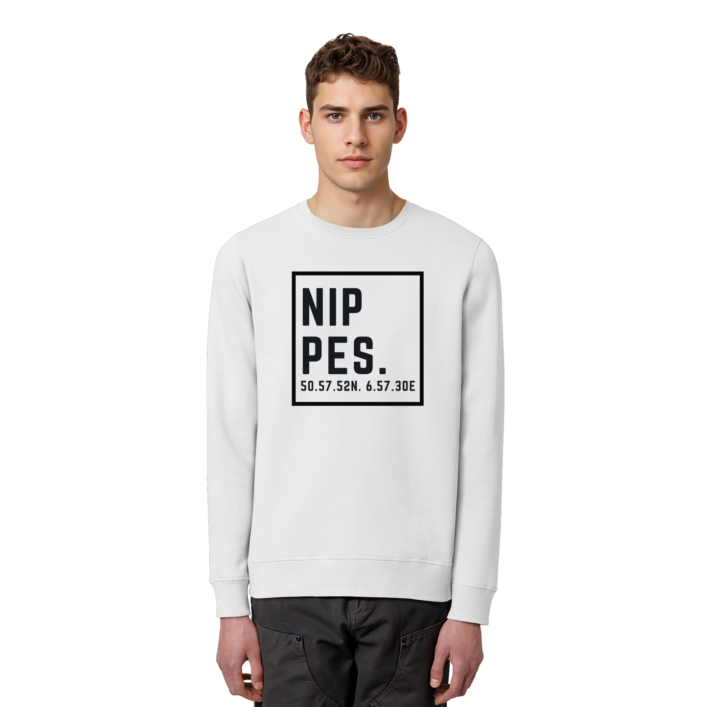 Nippes Koordinaten (großer Druck auf der Brust) - Organic Basic Unisex Sweatshirt