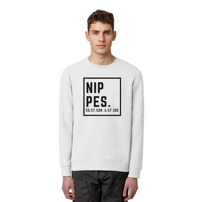 Nippes Koordinaten (großer Druck auf der Brust) - Organic Basic Unisex Sweatshirt