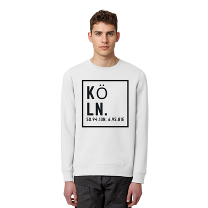 Köln Koordinaten (großer Druck auf der Brust) - Organic Basic Unisex Sweatshirt