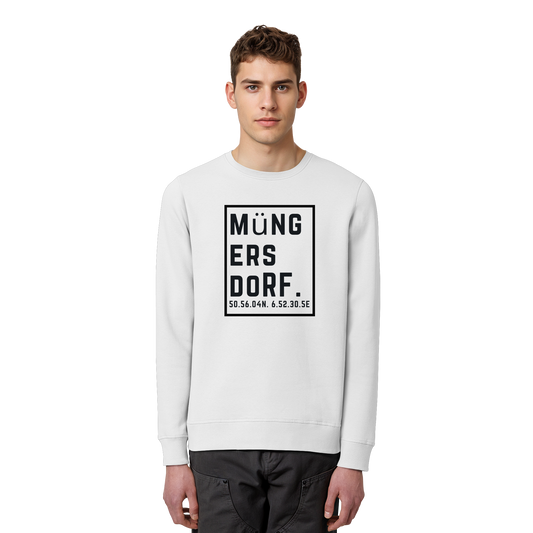 Müngersdorf Koordinaten (großer Druck auf der Brust) - Organic Basic Unisex Sweatshirt