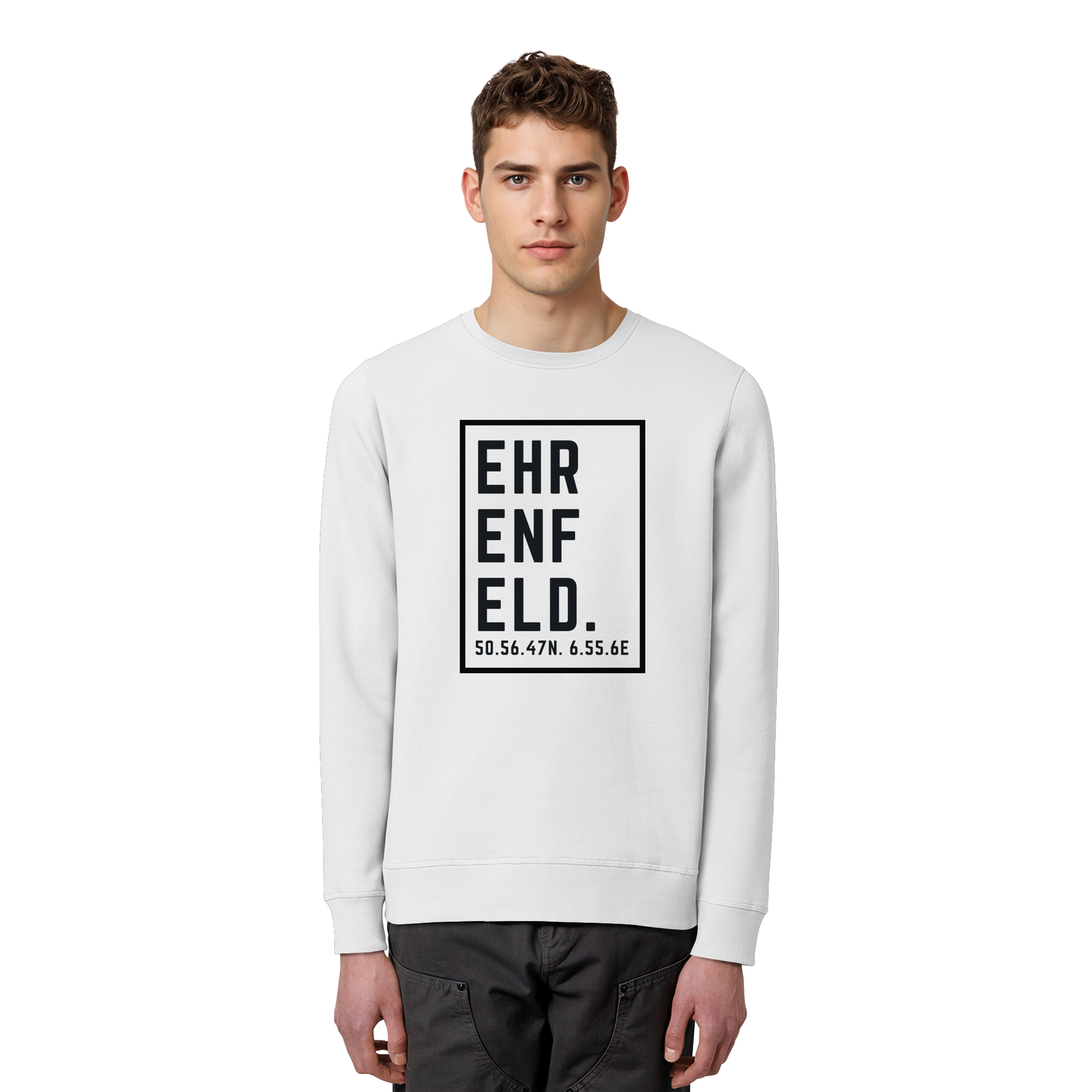Ehrenfeld Koordinaten (großer Druck auf der Brust) - Organic Basic Unisex Sweatshirt