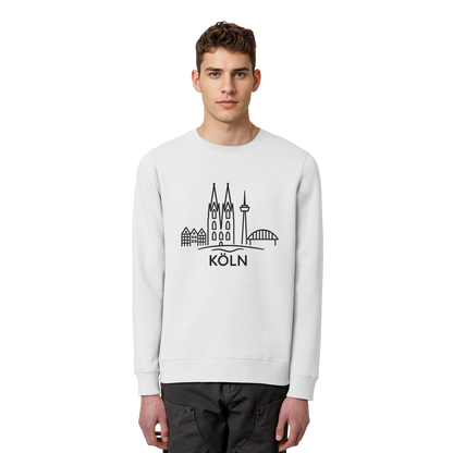 Köln Skyline (großer Druck auf der Brust) - Organic Basic Unisex Sweatshirt