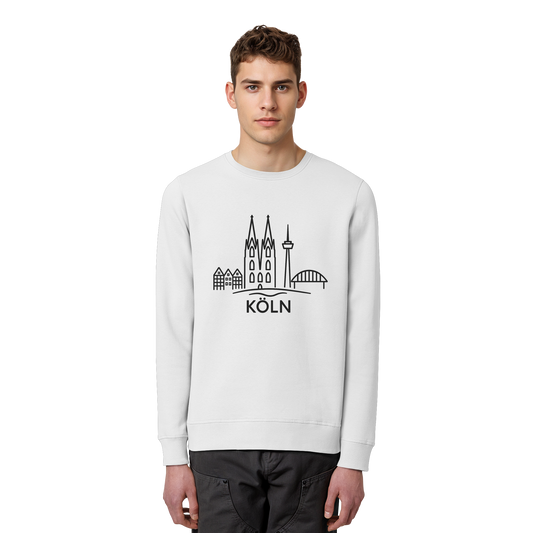 Köln Skyline (großer Druck auf der Brust) - Organic Basic Unisex Sweatshirt