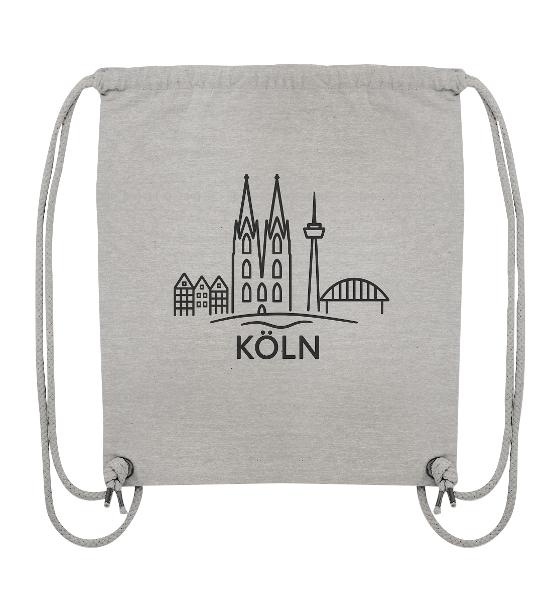 Köln Skyline (Druck) - Organic Gym-Bag