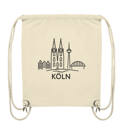 Köln Skyline (Druck) - Organic Gym-Bag