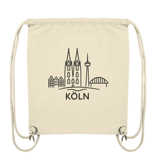 Köln Skyline (Druck) - Organic Gym-Bag