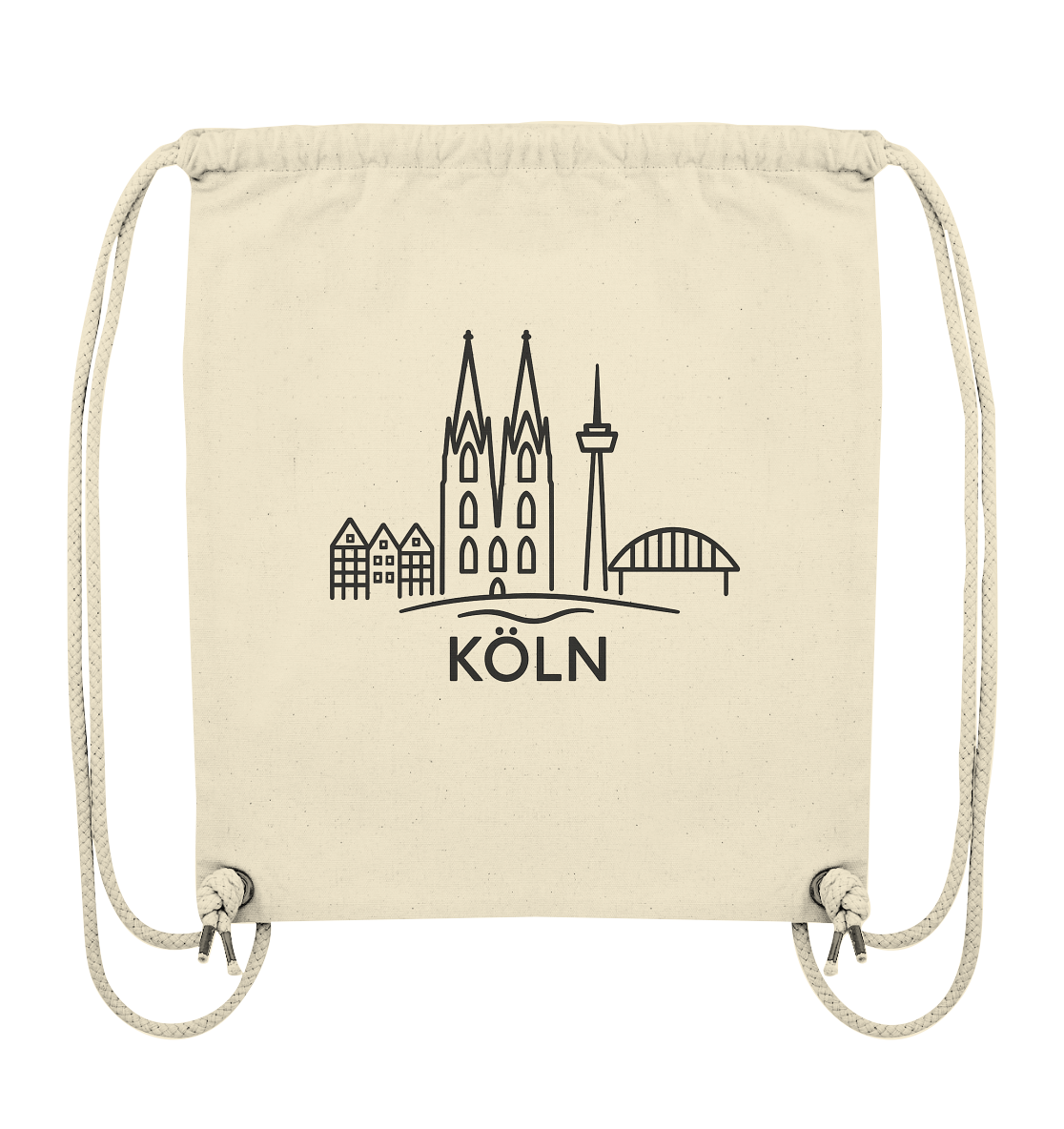 Köln Skyline (Druck) - Accessoires - Organic Gym-Bag
