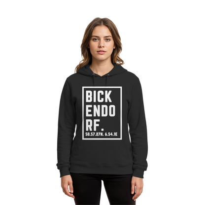 Bickendorf Koordinaten (großer Druck auf der Brust) - Organic Hoodie B&C