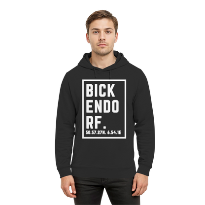 Bickendorf Koordinaten (großer Druck auf der Brust) - Organic Hoodie B&C
