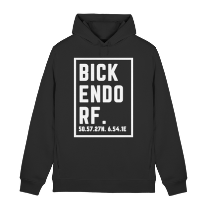Bickendorf Koordinaten (großer Druck auf der Brust) - Organic Hoodie B&C