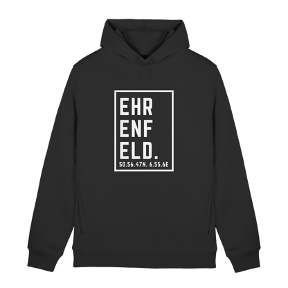 Ehrenfeld Koordinaten (großer Druck auf der Brust) - Organic Hoodie B&C