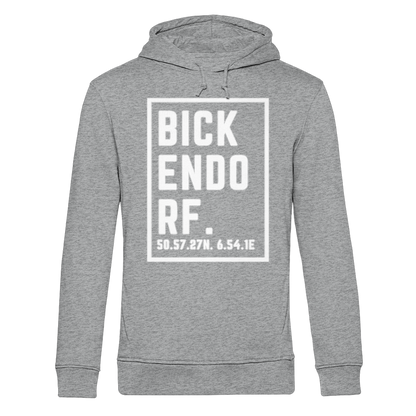Bickendorf Koordinaten (großer Druck auf der Brust) - Organic Hoodie B&C