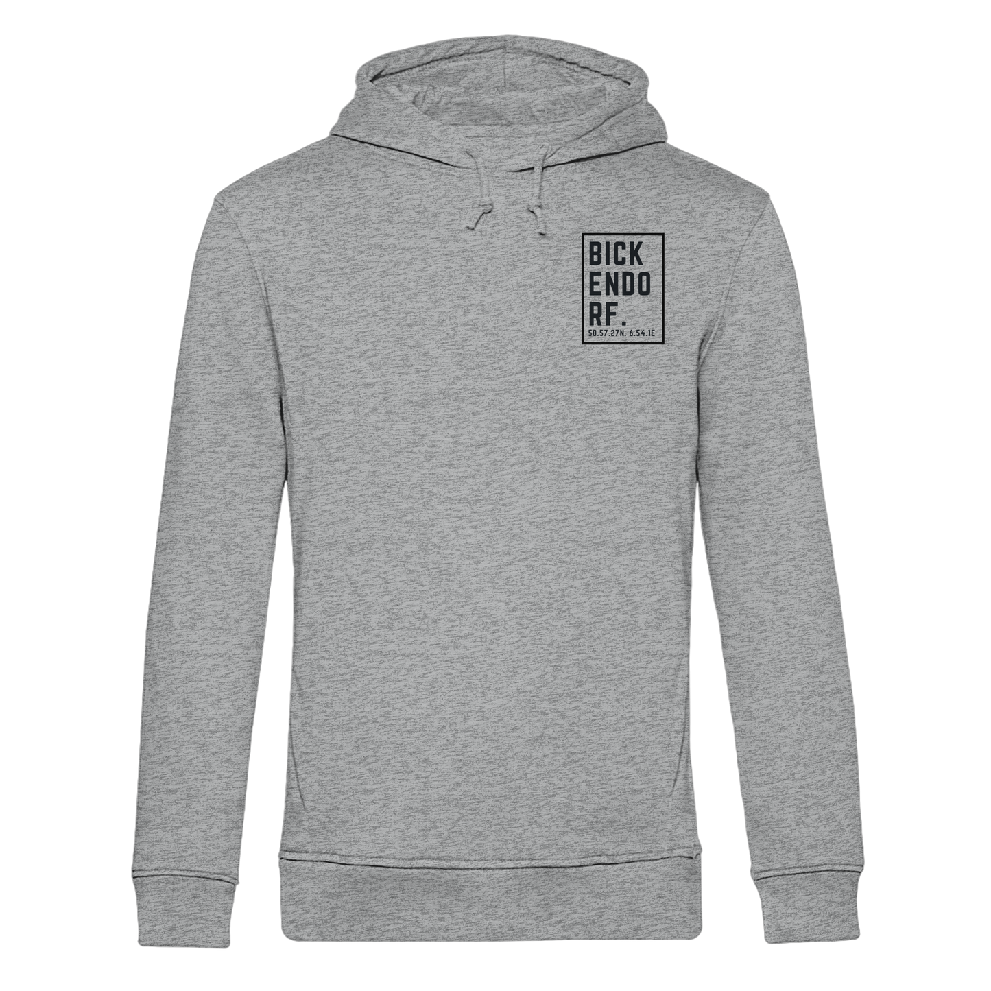 Bickendorf Koordinaten (kleiner Druck auf der Brust) - Organic Hoodie B&C