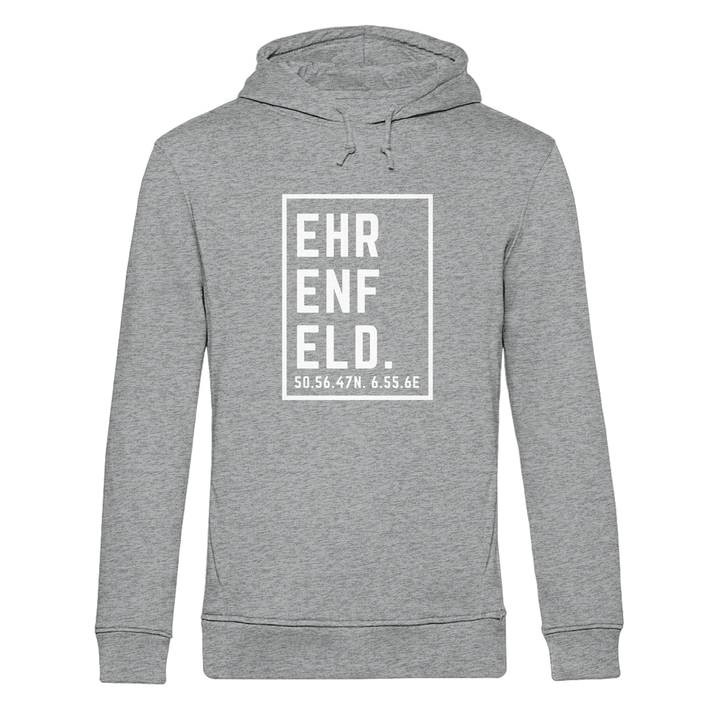 Ehrenfeld Koordinaten (großer Druck auf der Brust) - Organic Hoodie B&C