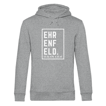 Ehrenfeld Koordinaten (großer Druck auf der Brust) - Organic Hoodie B&C