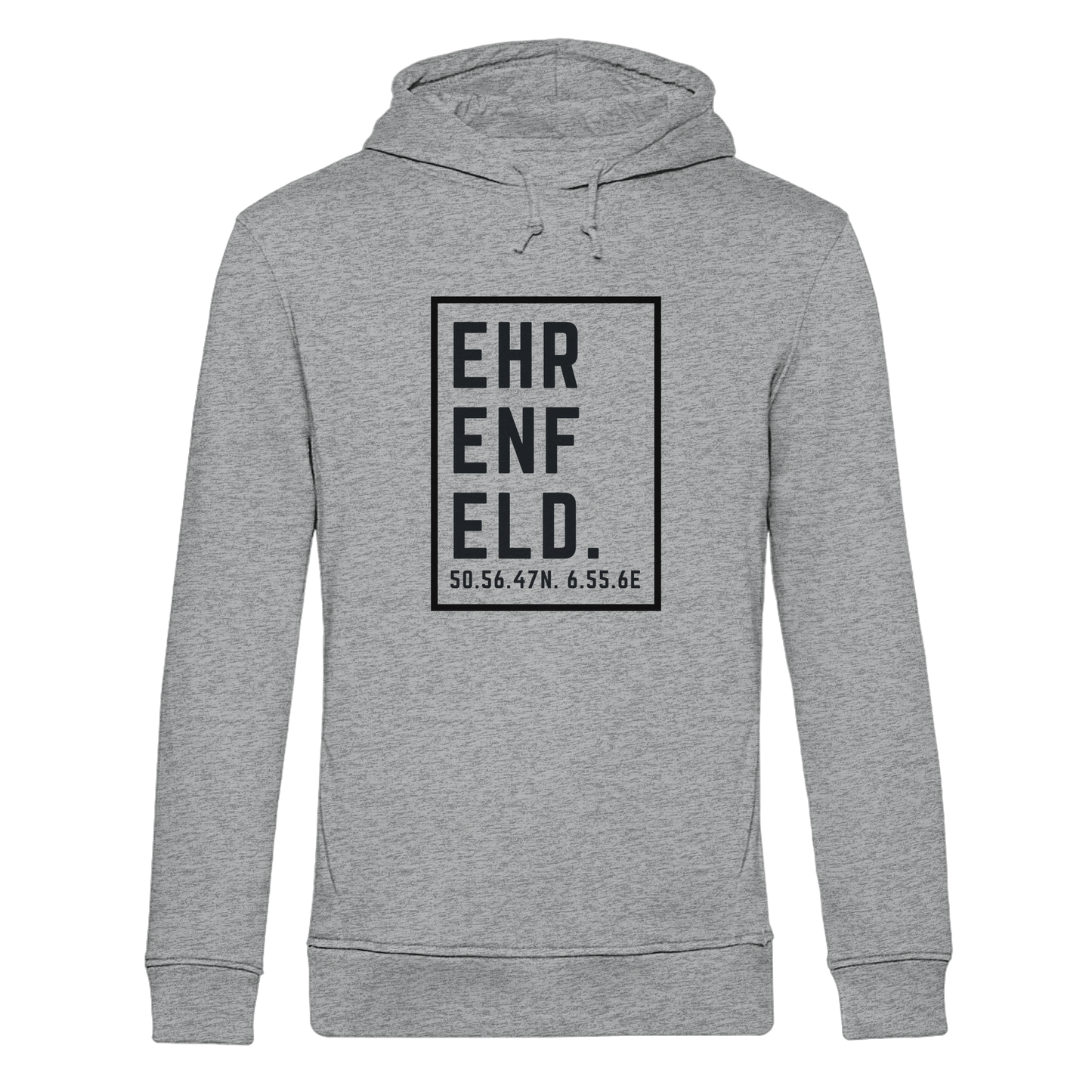 Ehrenfeld Koordinaten (großer Druck auf der Brust) - Organic Hoodie B&C