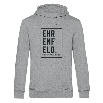 Ehrenfeld Koordinaten (großer Druck auf der Brust) - Organic Hoodie B&C