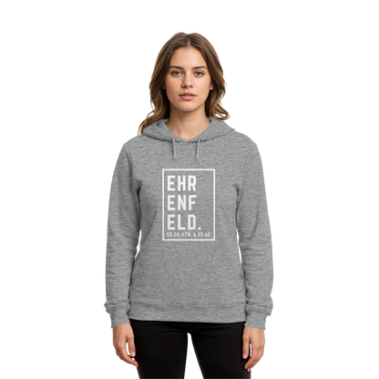 Ehrenfeld Koordinaten (großer Druck auf der Brust) - Organic Hoodie B&C