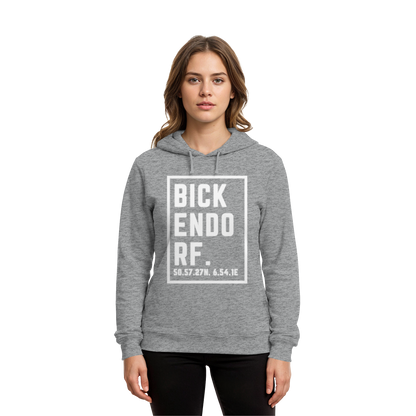 Bickendorf Koordinaten (großer Druck auf der Brust) - Organic Hoodie B&C