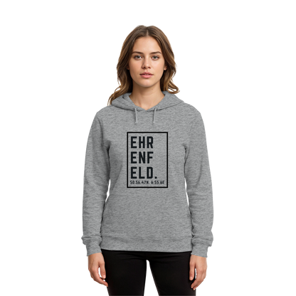 Ehrenfeld Koordinaten (großer Druck auf der Brust) - Organic Hoodie B&C