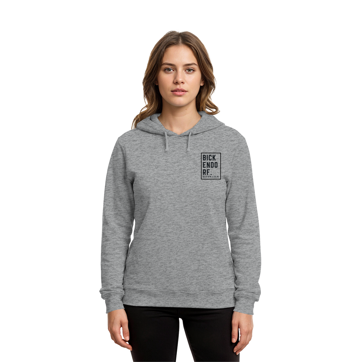 Bickendorf Koordinaten (kleiner Druck auf der Brust) - Organic Hoodie B&C