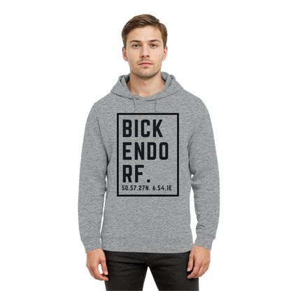 Bickendorf Koordinaten (großer Druck auf der Brust) - Organic Hoodie B&C