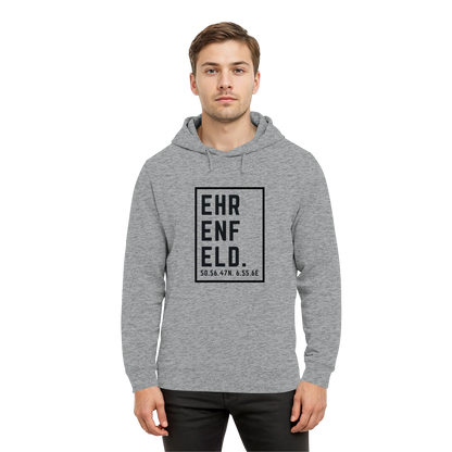 Ehrenfeld Koordinaten (großer Druck auf der Brust) - Organic Hoodie B&C