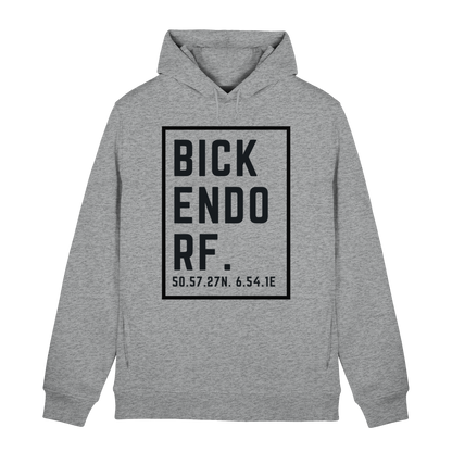 Bickendorf Koordinaten (großer Druck auf der Brust) - Organic Hoodie B&C