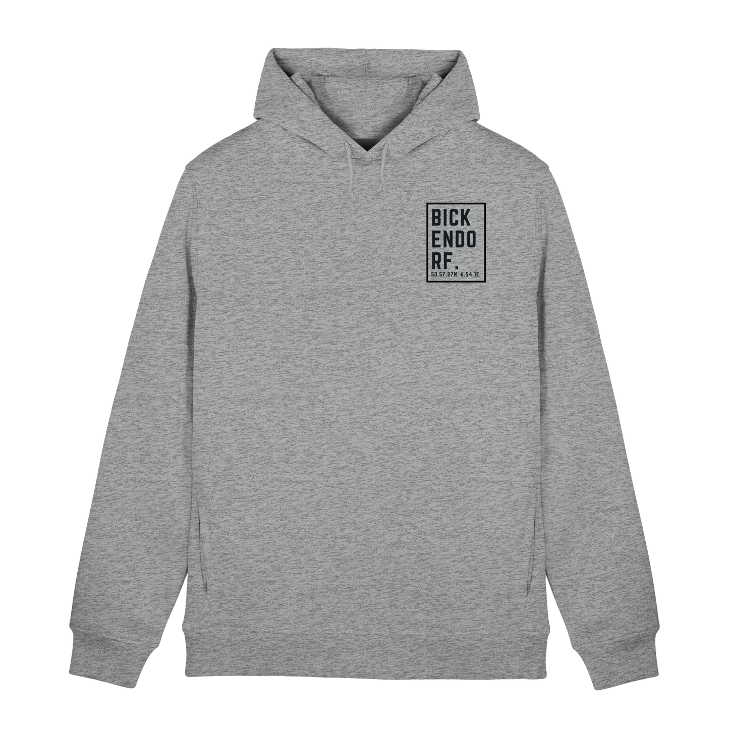 Bickendorf Koordinaten (kleiner Druck auf der Brust) - Organic Hoodie B&C